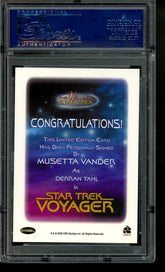 2010 Star Trek Autograph Musetta Vander as Derran Tahl Limited Auto PSA 10